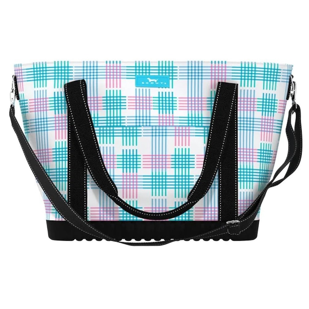 SCOUT Cools Gold Soft Cooler Women Large Croquet Monsieur NWT Plaid Tote Bag